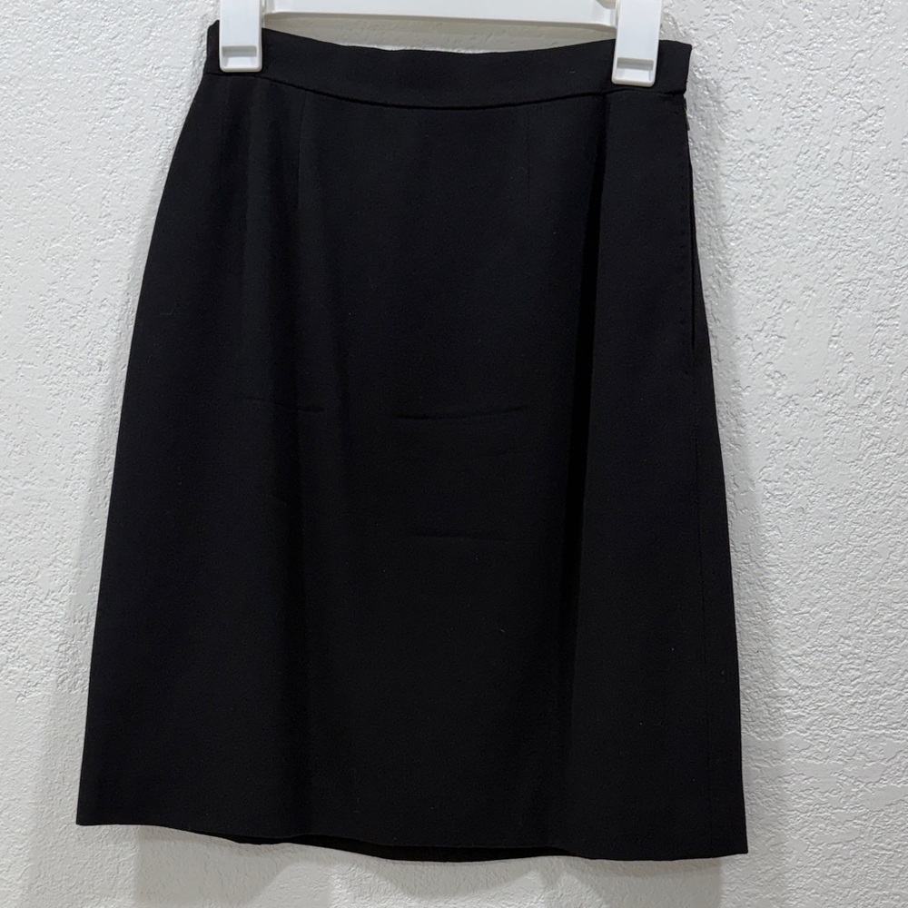 80’s Vintage Hermes Black 100%wool Skirt